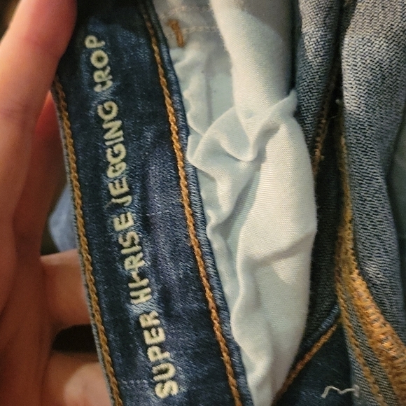 NEW! AMERICAN EAGLE High-Rise Super Stretch Jegging Crop Jeans 18 Long. - Picture 7 of 7